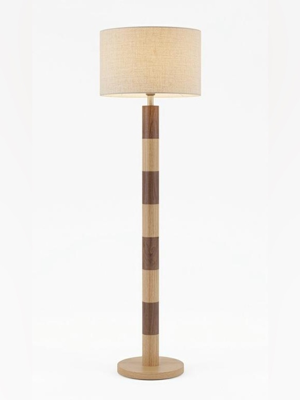 65” (~165 cm) 3” Pole D floor lamp with remote and switch control fabric lampsha